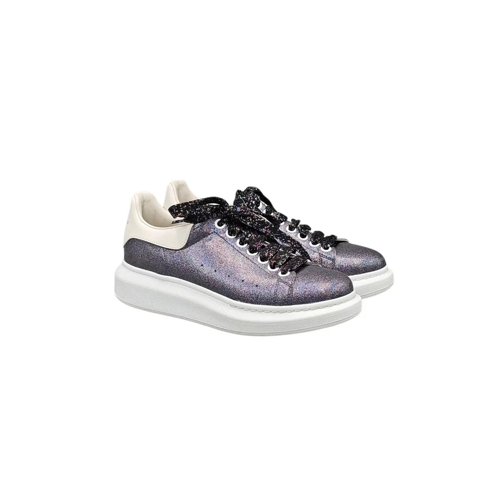 Alexander McQueen Women's Size 40 EU 10 US EUC Purple Glitter Oversized Sneakers